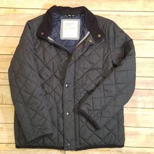 Crewcuts unisex navy blue quilted barn jacket